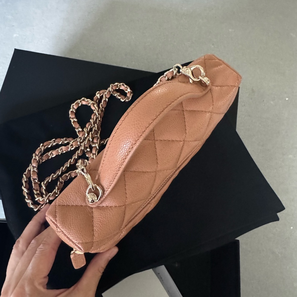 Chanel Dark Beige Quilted Vanity  Bag - Picture 8 of 10